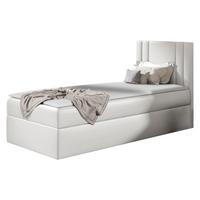 BOXBETT Carmen Mini, Seite zum Öffnen des Bettkastens: Rechts - H3 - Weiß, Holz (100/200cm) - MIRJAN24