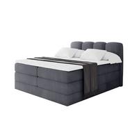 BOXBETT mit Matratze H3|H4 - NINA KING - 200x200 cm - Dunkelgrau - Dunkelgrau, Holzwerkstoff (200/200cm) - ALTDECOR