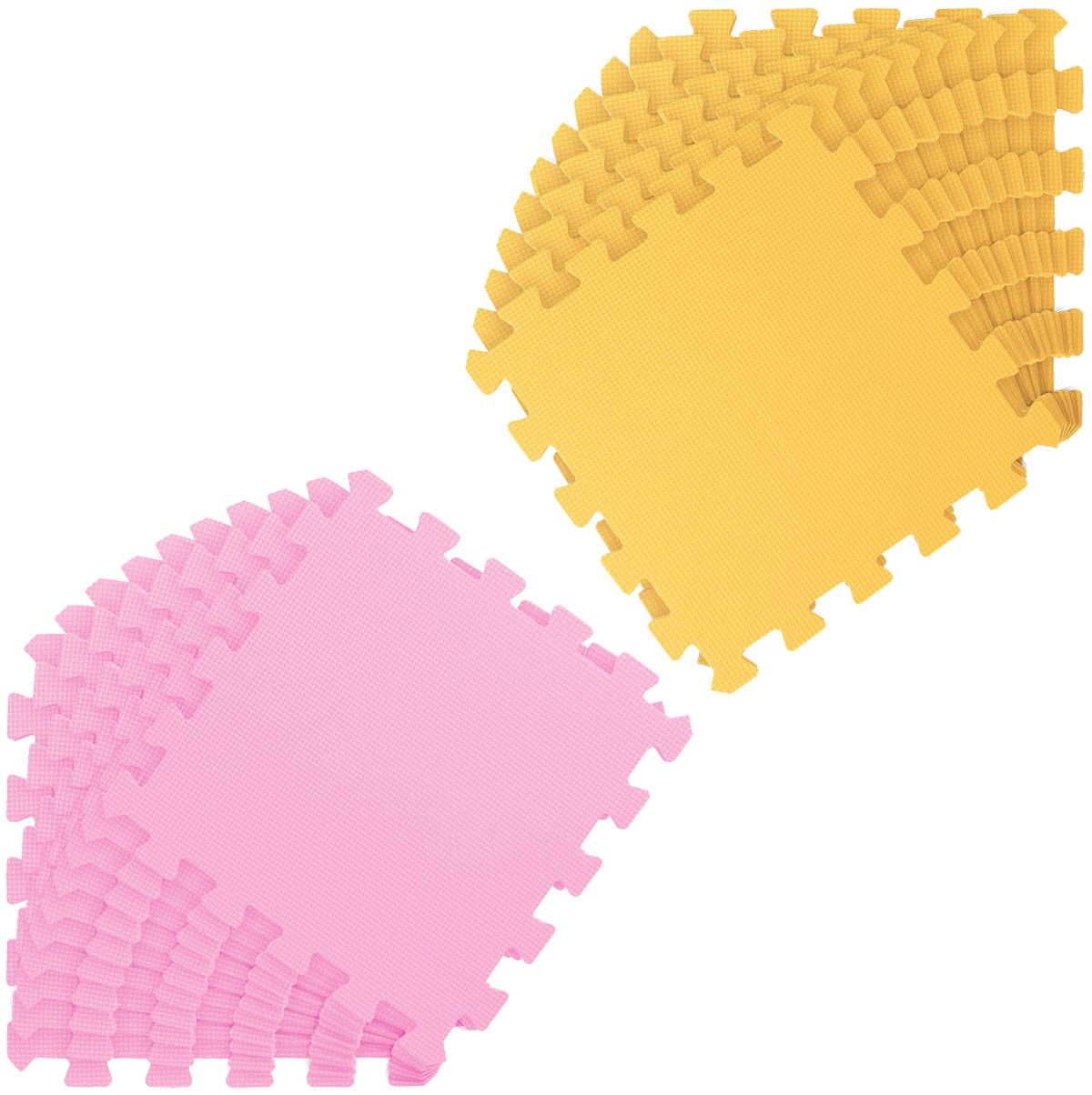 SPIELMATTE ab Null - 180/90/1 cm Puzzlematte Pink - Multicolor, Kunststoff (30/30cm) - Littletom