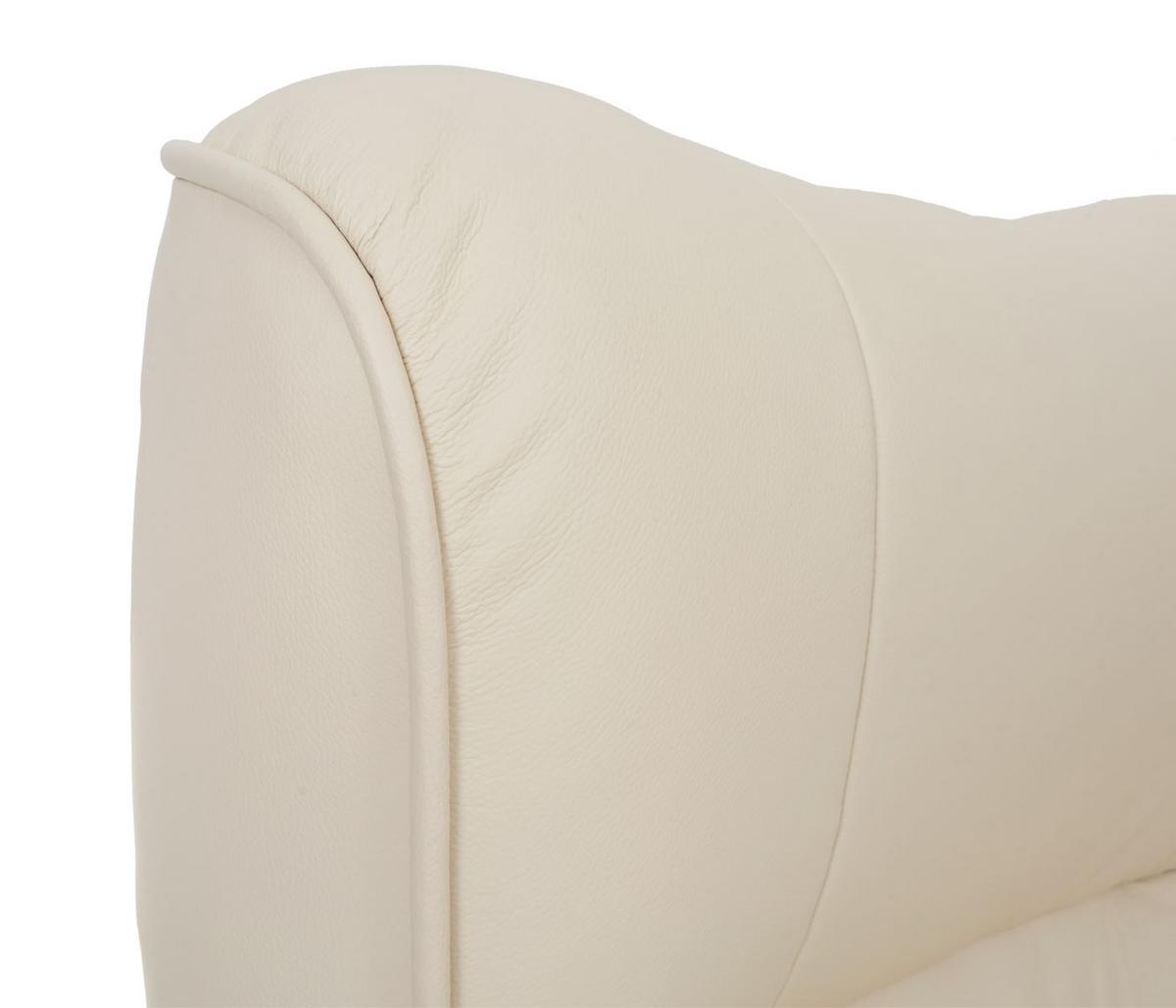 RELAXSESSEL MIT HOCKER Beige - Beige, Leder (83/104/83cm) - MCA