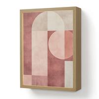 WANDLEUCHTE MIT AKKU Figuren - Abstrakt - Rosa 30x40 cm - Altrosa, Holzwerkstoff (30/40/8cm) - OnlyWow