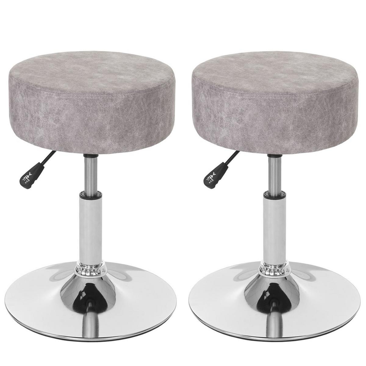 HOCKER Hellgrau 2er-Set - Hellgrau, Textil (35/55/35cm) - MCW