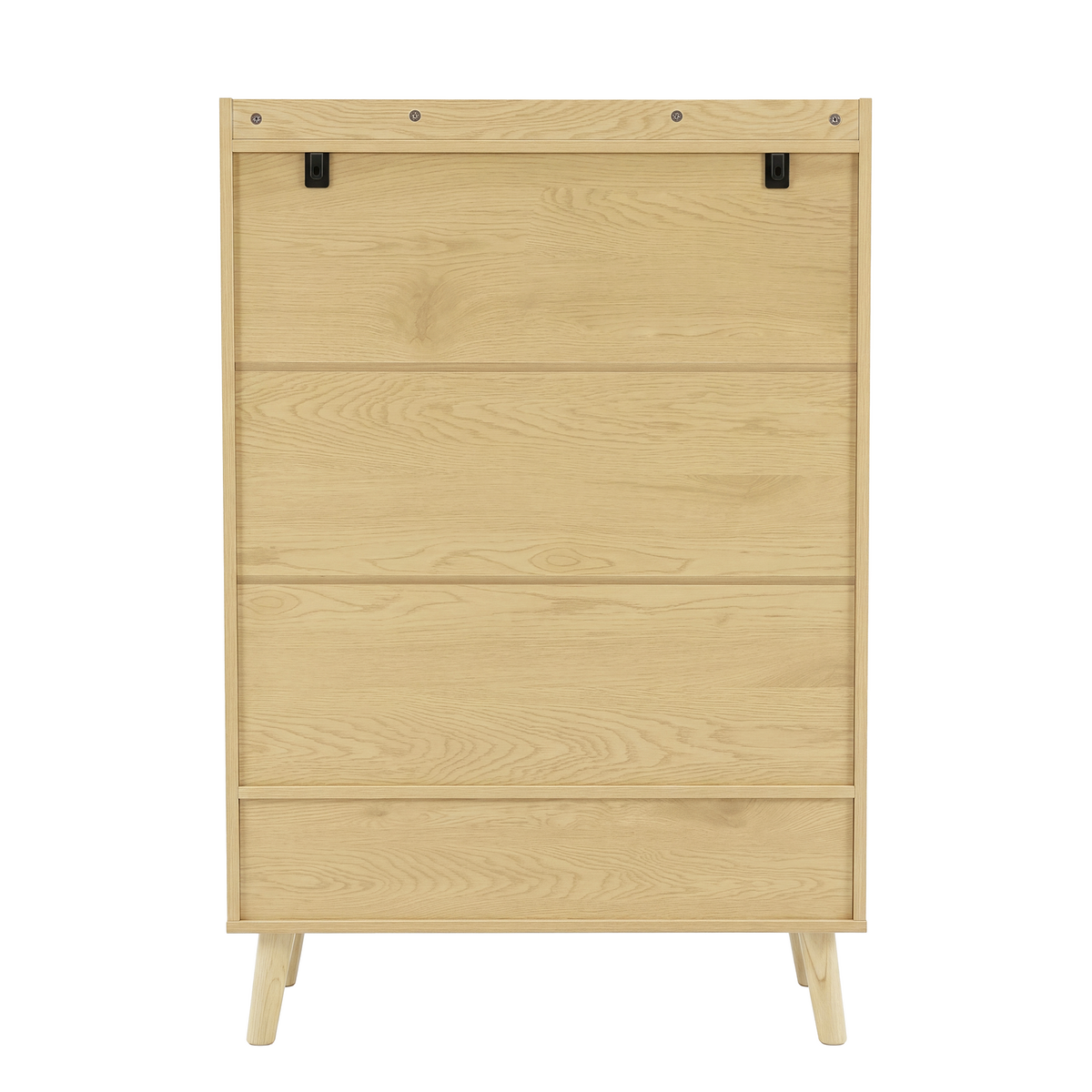 SCHUHSCHRANK Rattan Optik Eiche Hell mit Schublade & 2 Türen - Eichefarben, Holzwerkstoff (80/105/35cm) - Urban Meuble