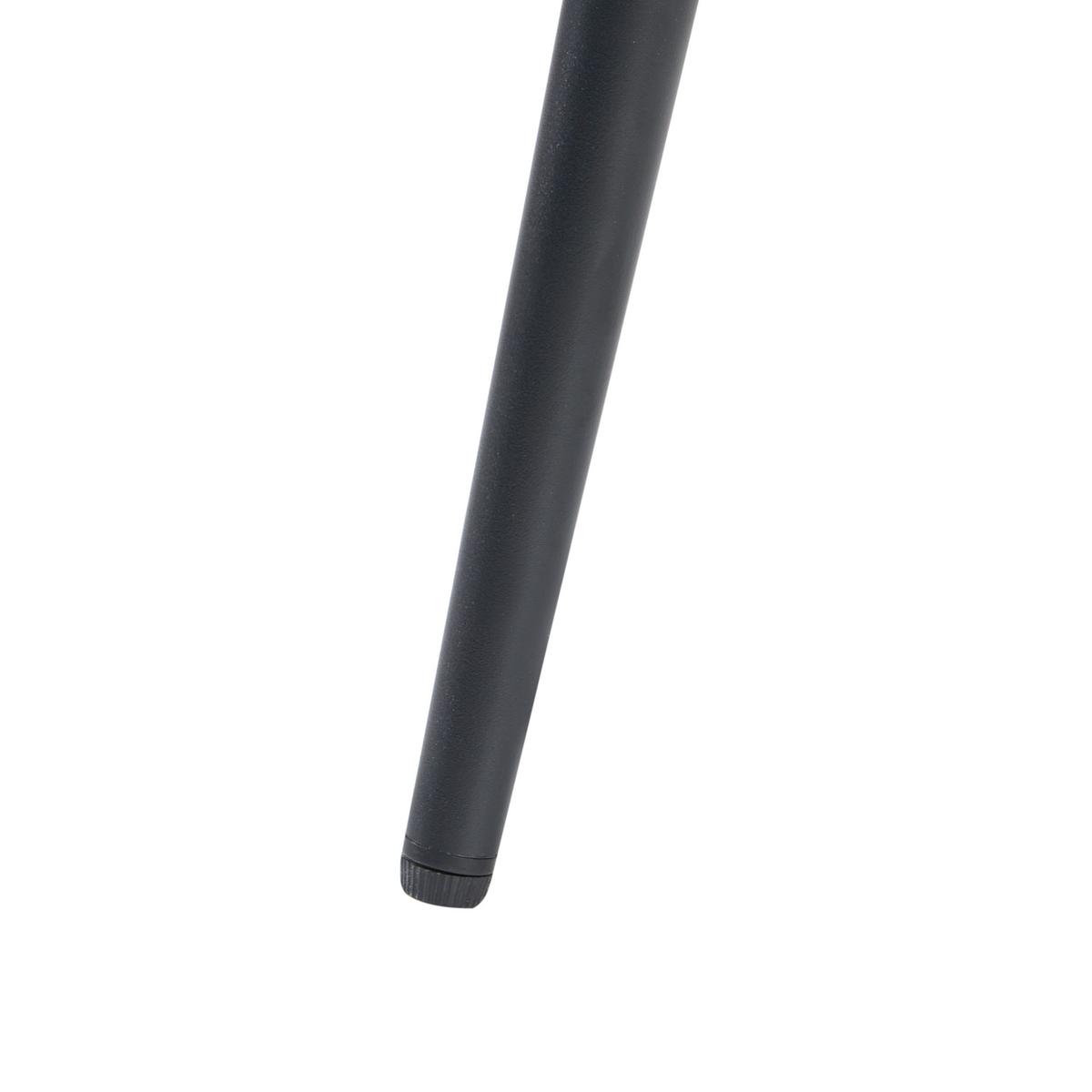 ESSZIMMERSTUHL 2er-Set Samtstoff Schwarz Sanilac - Schwarz, Textil/Metall (52/75/44cm) - Beliani