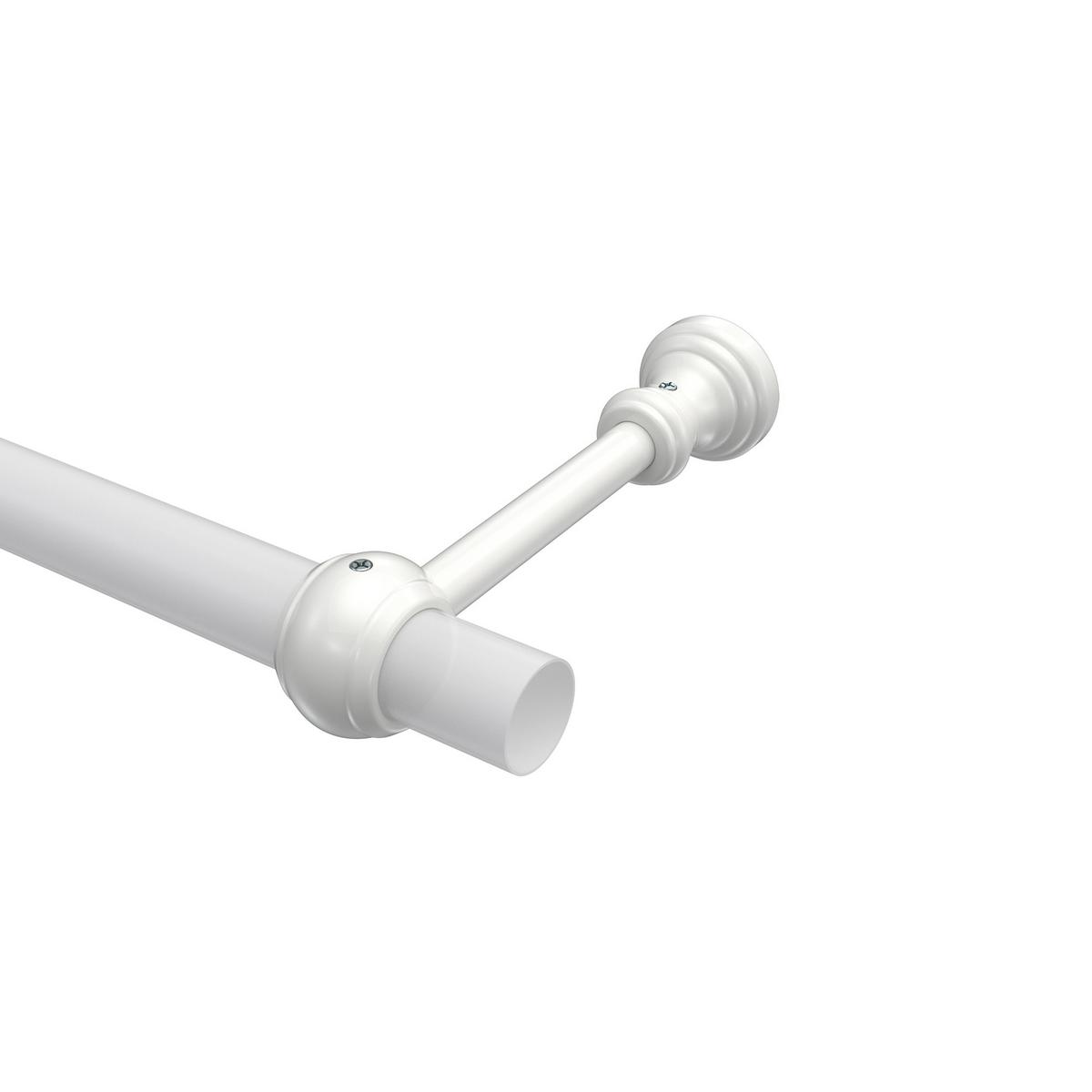 TRÄGER FÜR GARDINENSTANGEN 28 mm Ø, Classic 1-läufig, Weiß - Weiß, Kunststoff (19.5/5/5cm) - INTERDECO