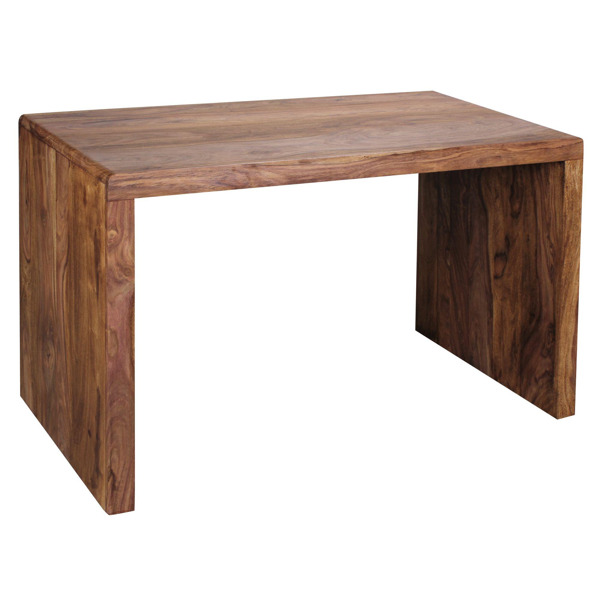 SCHREIBTISCH Massivholz Ablage Landhausstil BOHA, Dunkelbraun 120x60x76 cm - Braun, Holz (120/60/76cm) - KADIMA DESIGN
