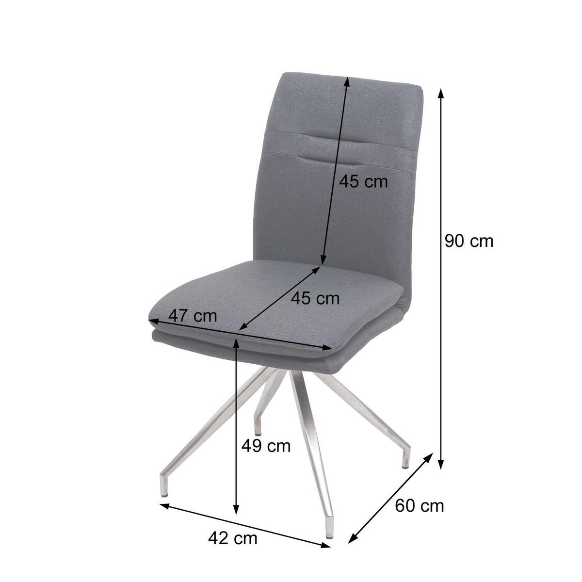 ESSZIMMERSTUHL Cremeweiß 6er-Set - Beige/Weiß, Textil (47/90/60cm) - MCW