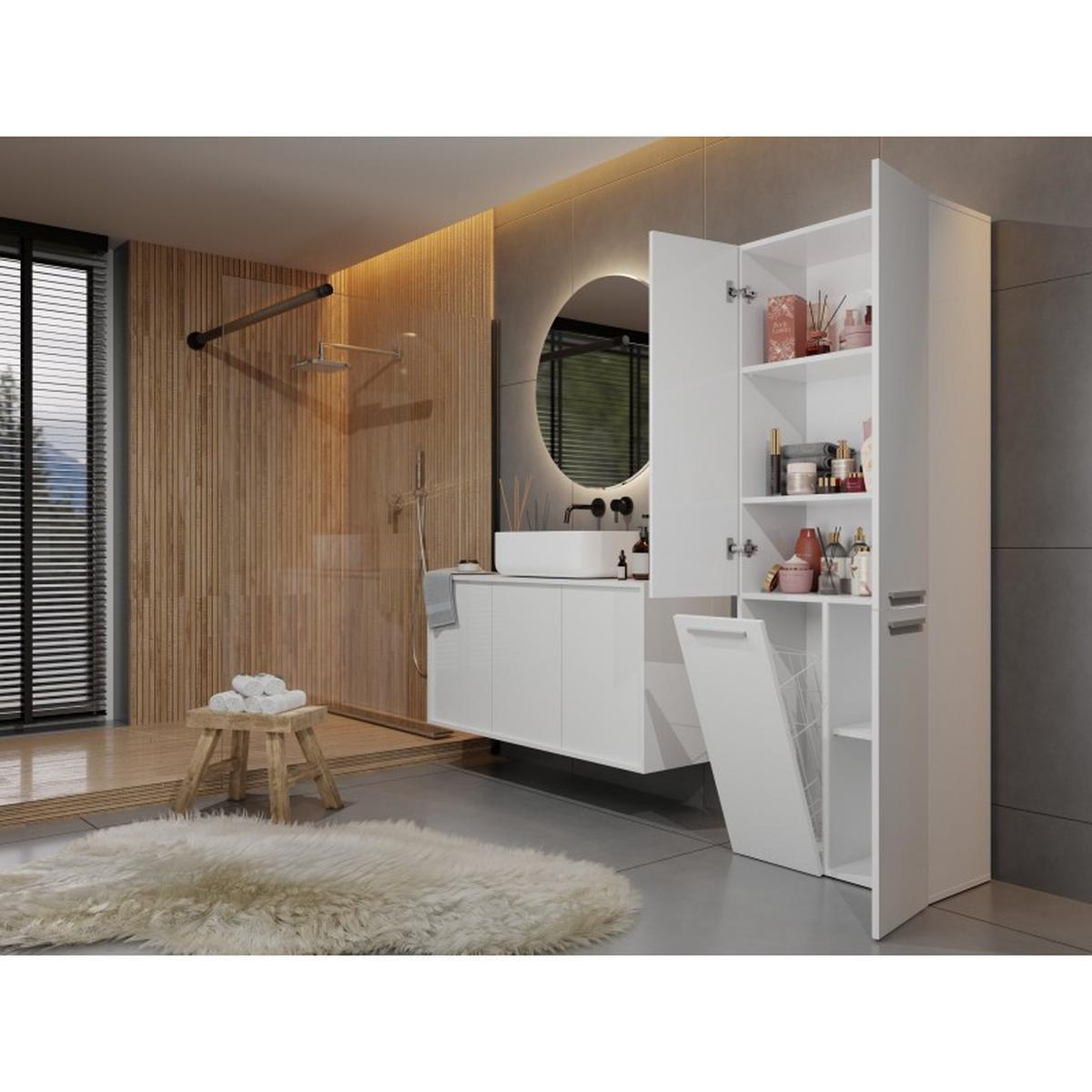BADEZIMMERSCHRANK Weiß 60/174/30 - Weiß, Holzwerkstoff (60/174/30cm) - RAUMHIRSCH FURNITURE