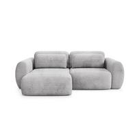 ECKSOFA Camilla 3 Sitzplätze Hellgrau - Grau, Holz (270/165cm) - Petits-meubles