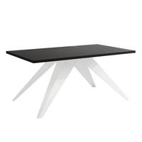 AUSZIEHTISCH XANDRO 140/80/76 cm mit Metallgestell, Weiß / Schwarz - Schwarz/Weiß, Holzwerkstoff/Metall (80/140/76cm) - Idohome