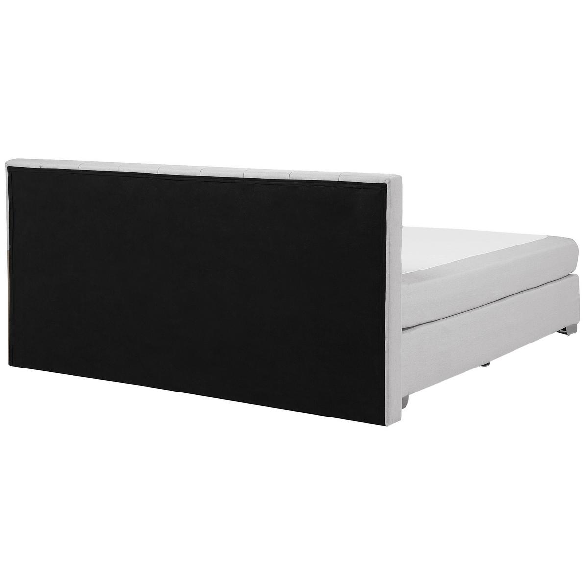 BOXSPRINGBETT 180/200cm Hellgrau Admiral - Hellgrau, Textil (180/200cm) - Beliani