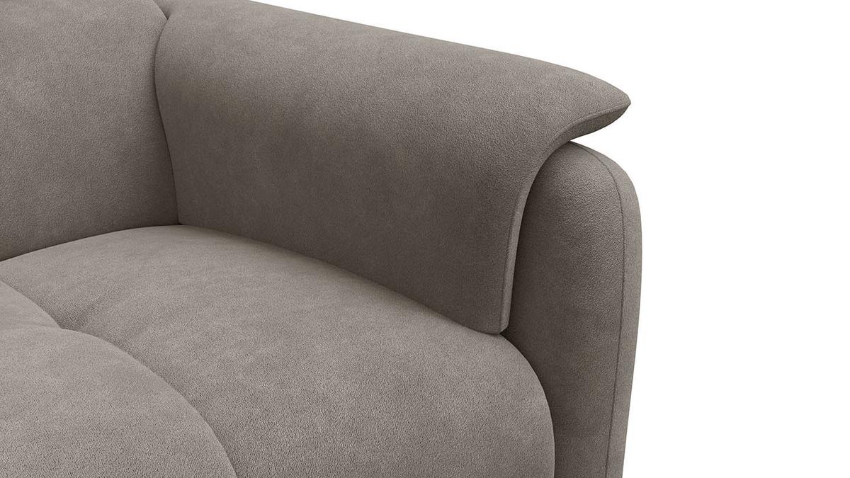 SOFA RODEN 2-Sitzer, beige, Veloursstoff - Beige, Holz/Textil (152/82/103cm) - Wozimo