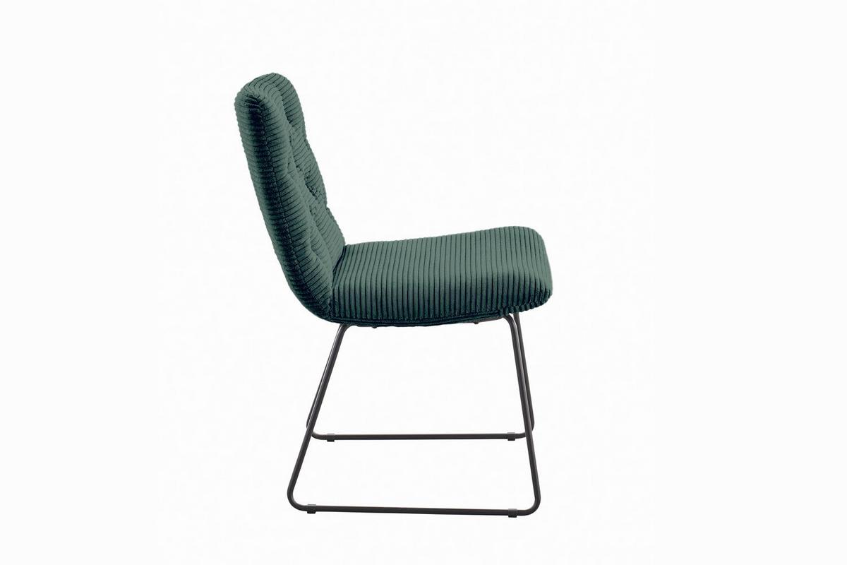 ESSZIMMERSTUHL NEW CHARME Smaragdgrün Cord (1er-Set) - Smaragdgrün, Textil (52/87/66cm) - KAWOLA