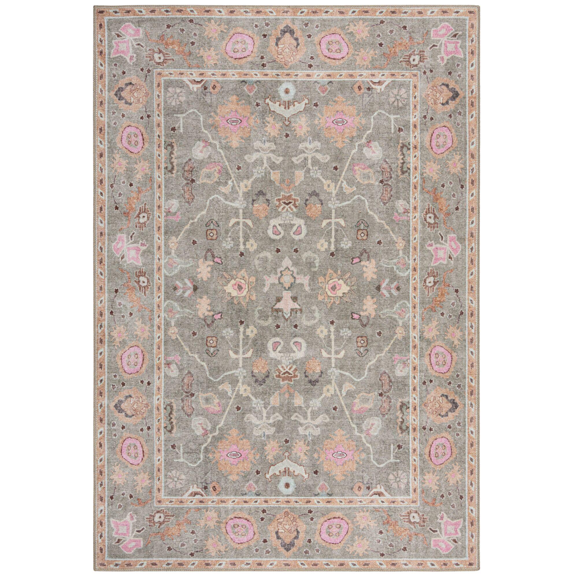 TEPPICH Waschbar HURST, orientalisch, Rosa-Bunt, 152 x 230 cm - Rosa, Textil (230/152cm) - KADIMA DESIGN