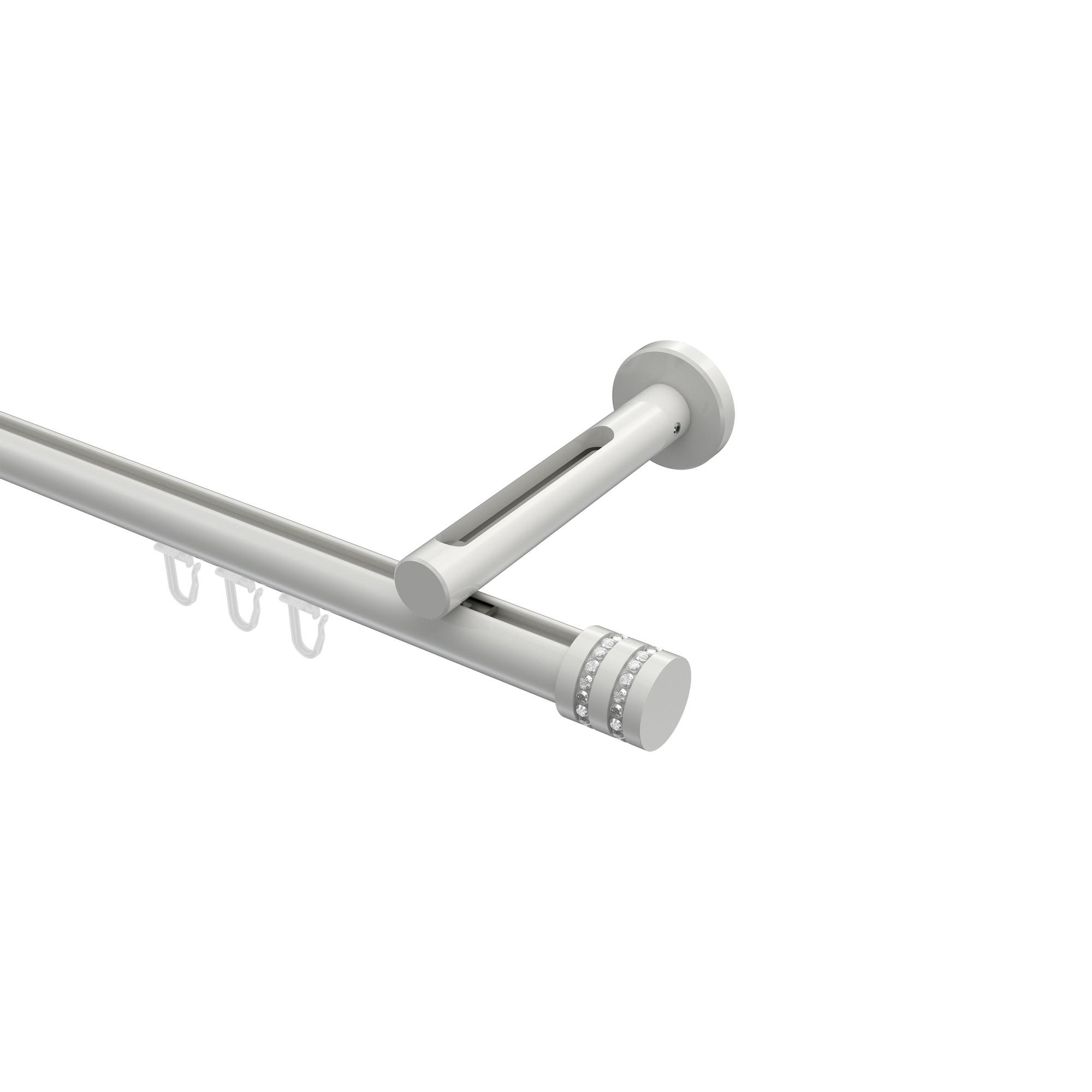 GARDINENSTANGE INNENLAUF Siteno Estana 320 cm (geteilt in 2 x 160 cm), 1-läufig, 20 mm Ø Weiß - Weiß, Metall (320cm) - INTERDECO