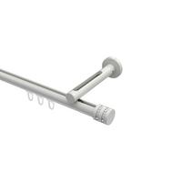 GARDINENSTANGE INNENLAUF Siteno Estana 320 cm (geteilt in 2 x 160 cm), 1-läufig, 20 mm Ø Weiß - Weiß, Metall (320cm) - INTERDECO