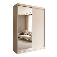 KLEIDERSCHRANK CAMARO II Kaschmir mit Spiegel 150 cm - Kaschmir, Holzwerkstoff (150/215/59cm) - Lookway