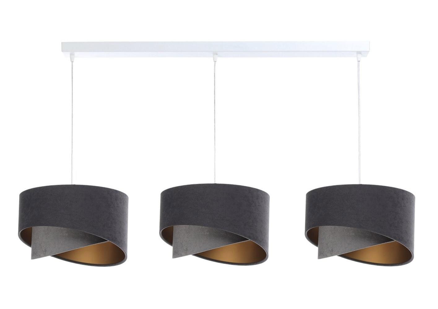 HÄNGELEUCHTE Grau 30/18 cm - Goldfarben/Grau, Kunststoff (30/0.3/18cm) - ONZENO