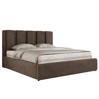 POLSTERBETT SAVINO CLASSIC 140/200 - Braun Velvet - ohne Matratze - Braun, Textil (140/200cm) - MKS