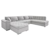 WOHNLANDSCHAFT Niko Bis Premium, Seite: Links - Silberfarben, Holz/Textil (348/76/205cm) - MIRJAN24