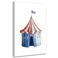 LEINWANDBILD Lein Bunter Zirkus 60x90cm - Multicolor, Textil (60/90cm) - Feeby