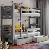ETAGENBETT Cami 75x180 cm - Grau, Holz (75/180cm) - Selsey
