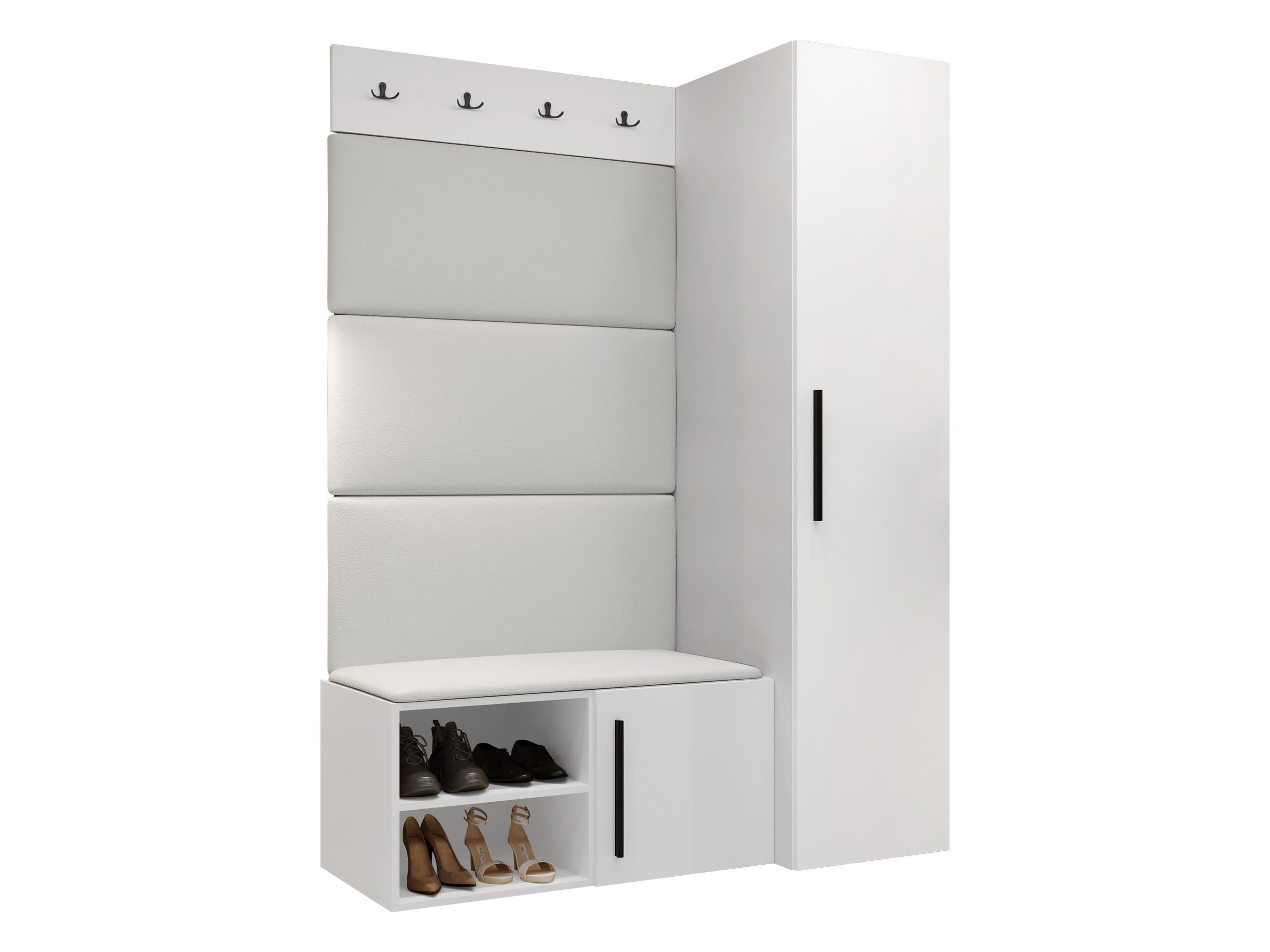 GARDEROBEN-SET Medi II - Schwarz/Weiß, Holzwerkstoff/Kunststoff (40/191/50cm) - MIRJAN24