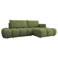 ECKSOFA Soffi, Seite: Rechts - Schwarz/Grün, Holz/Kunststoff (283/166cm) - MIRJAN24