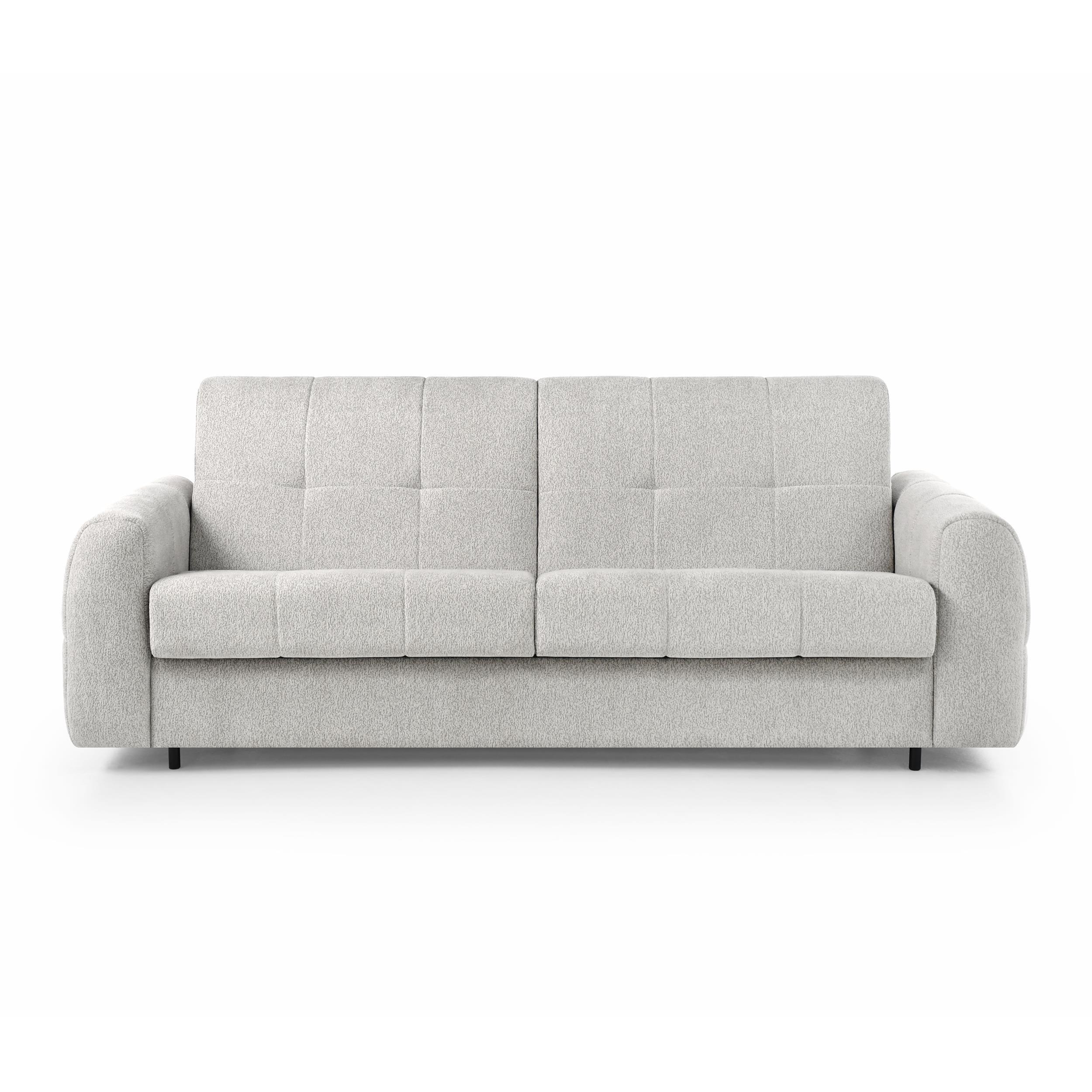 SCHLAFSOFA Pireus mit italienischem Gestell, 180x200, Beige - Beige/Schwarz, Textil (250/90/100cm) - Beautysofa