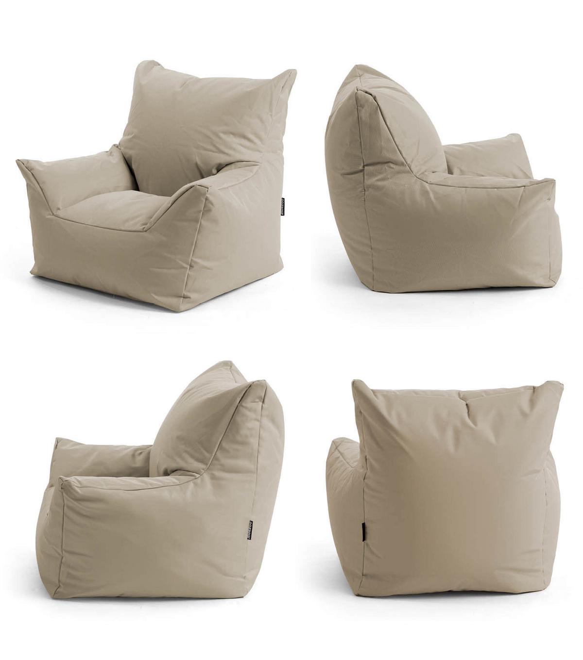 OUTDOOR-KINDER-SITZSACK Der Gartenzwerg - Beige, Textil (52/57/53cm) - Mokebo