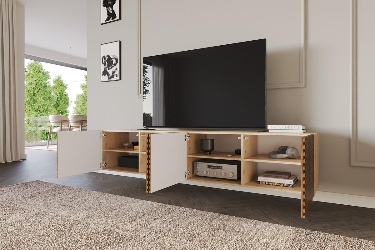 LOWBOARD ZENO-W 2x100x40x40 cm - Artisan / Katania - Eiche Wotan, Holzwerkstoff (200/40/40cm) - ALTDECOR