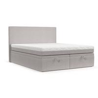 BOXBETT Zalla 140/200 cm Beige im Riva Stoff - Beige/Schwarz, Holz/Holzwerkstoff (140/200cm) - AltaBeds
