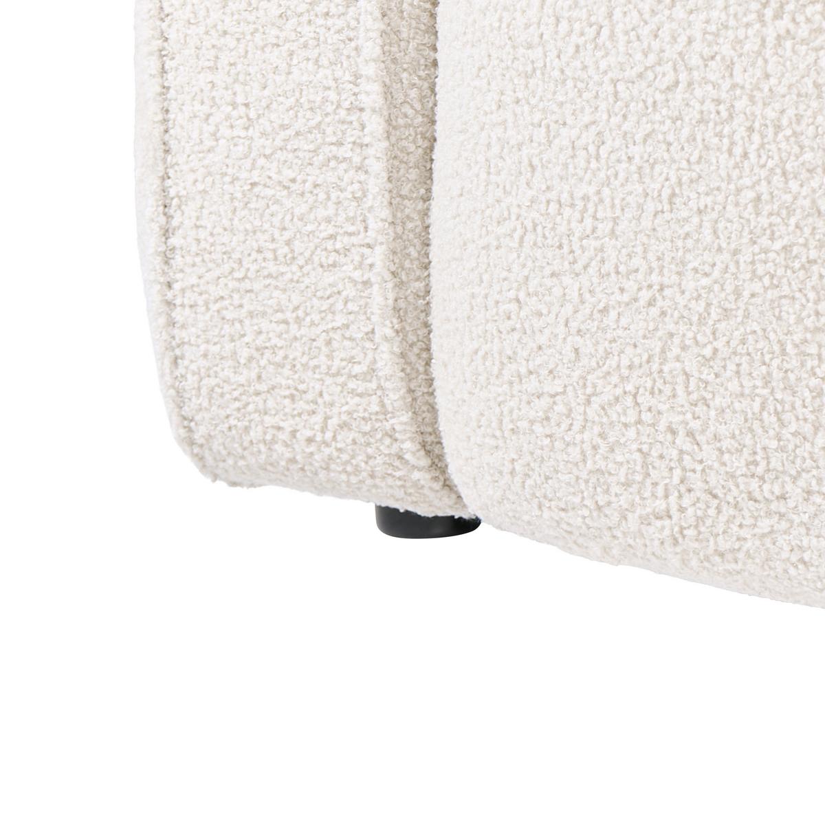 2-SITZER-SOFA Bouclé Cremeweiß Utana - Creme, Textil (175/75/88cm) - Beliani