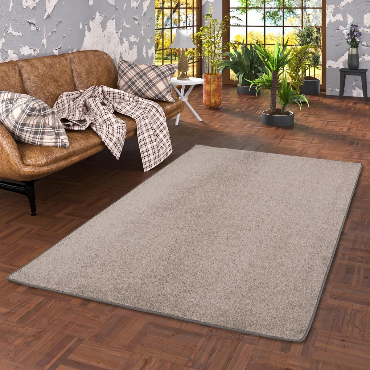 TREND VELOURS TEPPICH JOY - Taupe, Textil (100/400cm) - Snapstyle