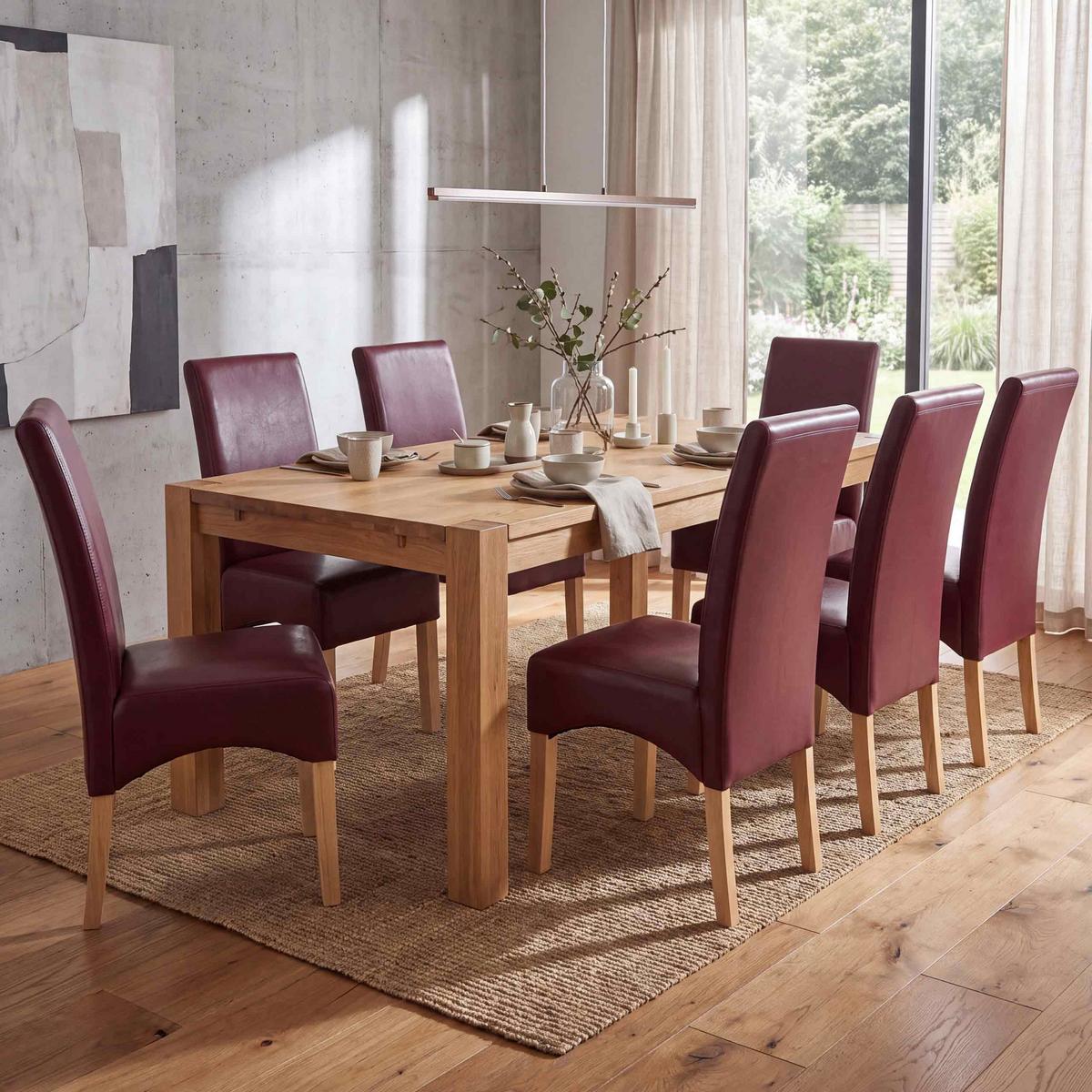 ESSZIMMERSTUHL Rot 6er-Set - Rot, Holz (44/102/54cm) - MCW