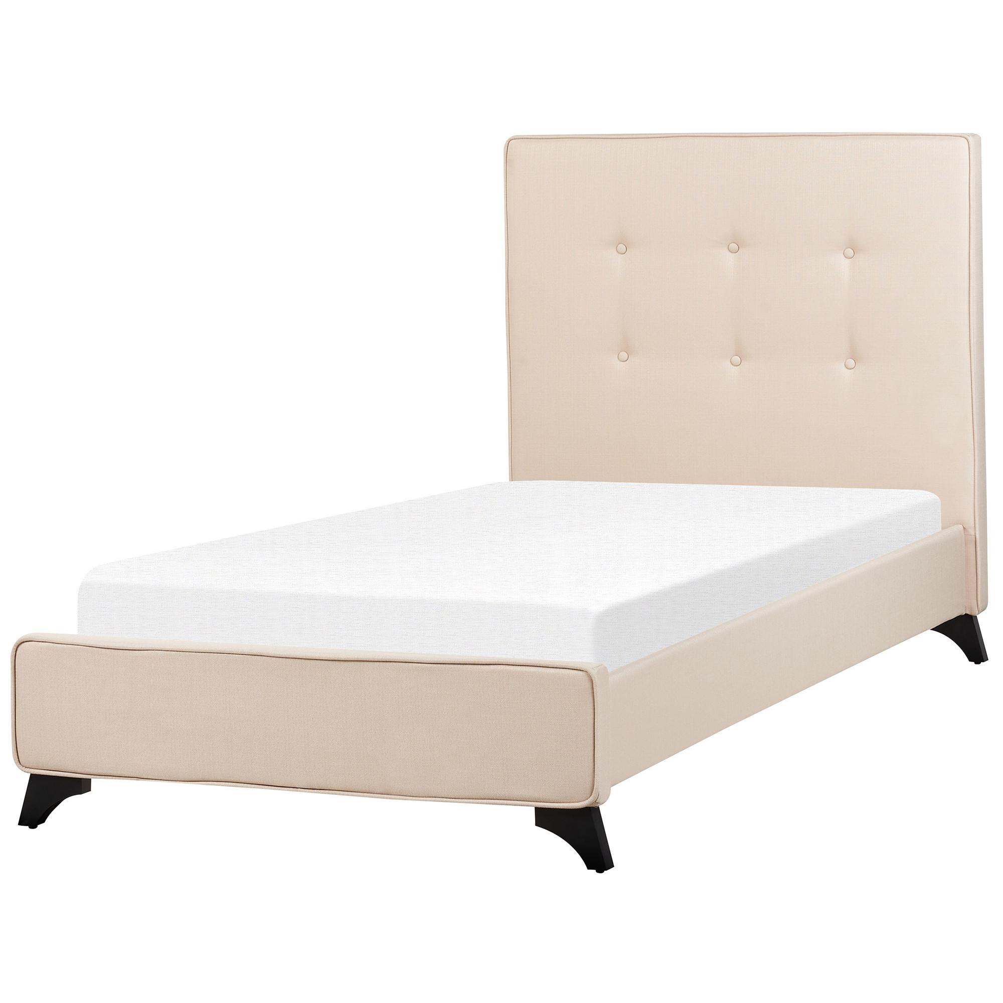 POLSTERBETT 90/200cm Beige Ambassador - Beige, Textil (90/200cm) - Beliani