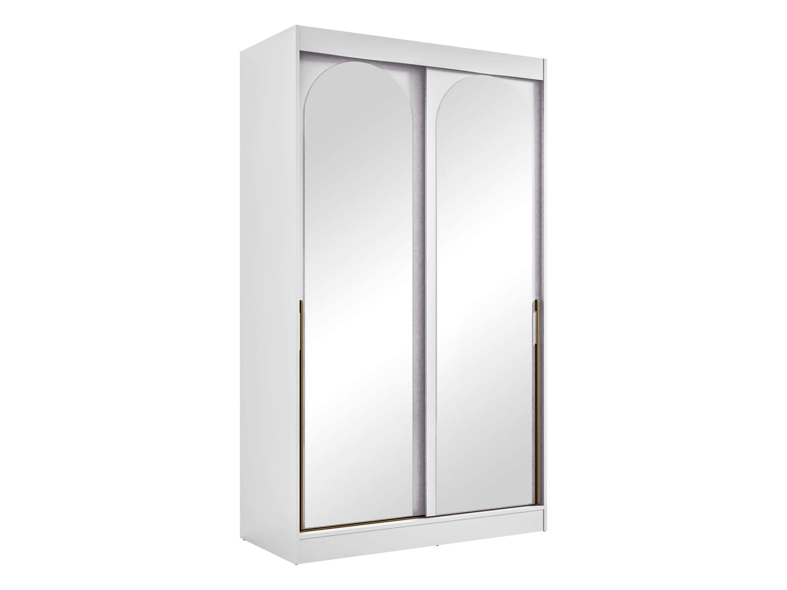 SCHIEBETÜRENSCHRANK Modin 120 - Goldfarben/Weiß, Holzwerkstoff/Kunststoff (120/216/65cm) - MIRJAN24