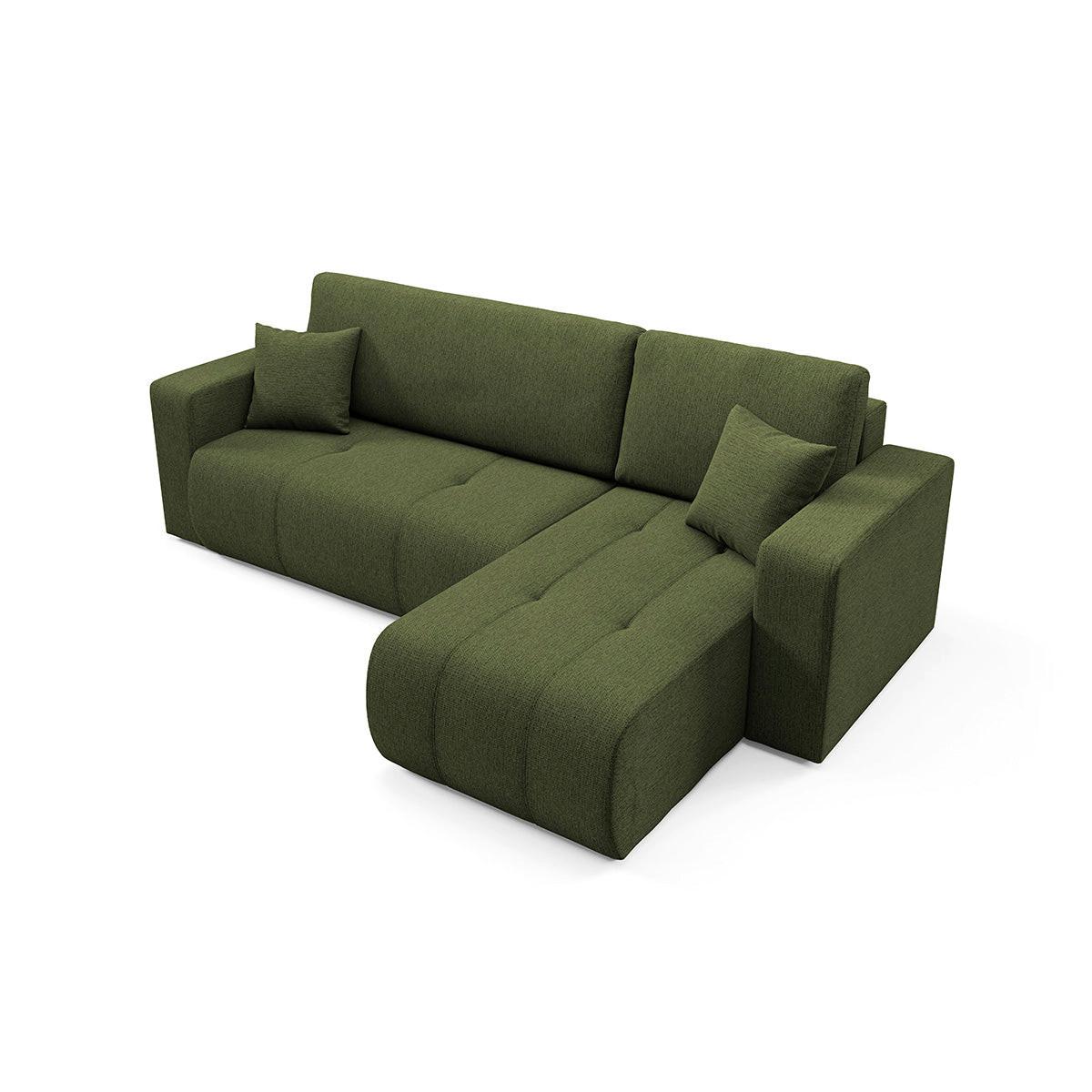 ECKSOFA Vasco 3 Sitzplätze Grün - Grün, Holz (247/145cm) - Petits-meubles