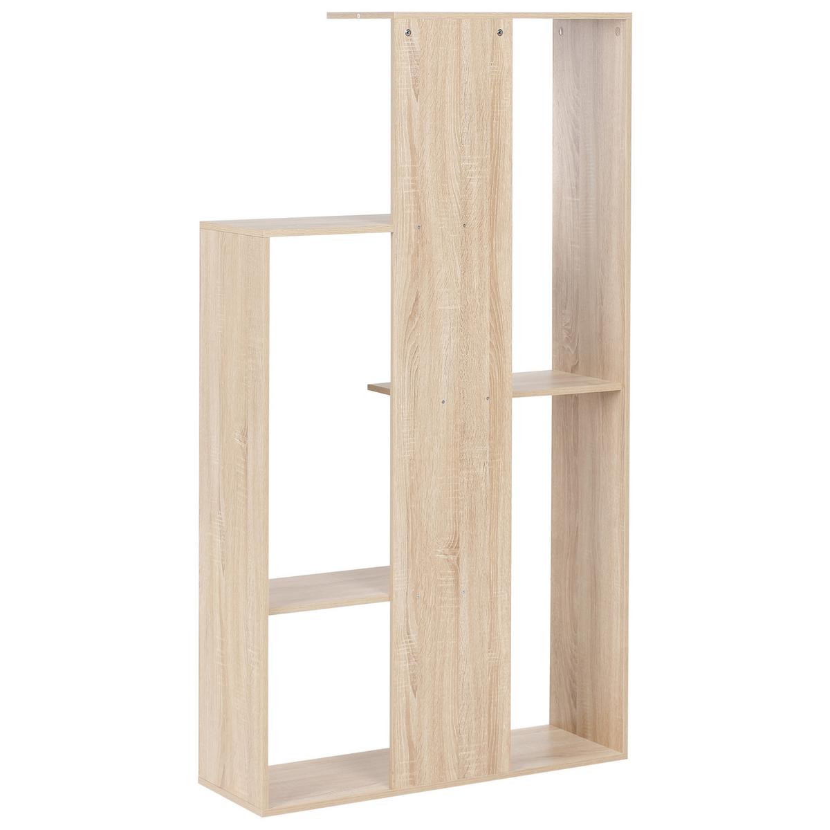 BÜCHERREGAL mit 3 Ebenen 163 cm Hellbraun Kahntah - Hellbraun, Holzwerkstoff (60/163/29cm) - Beliani