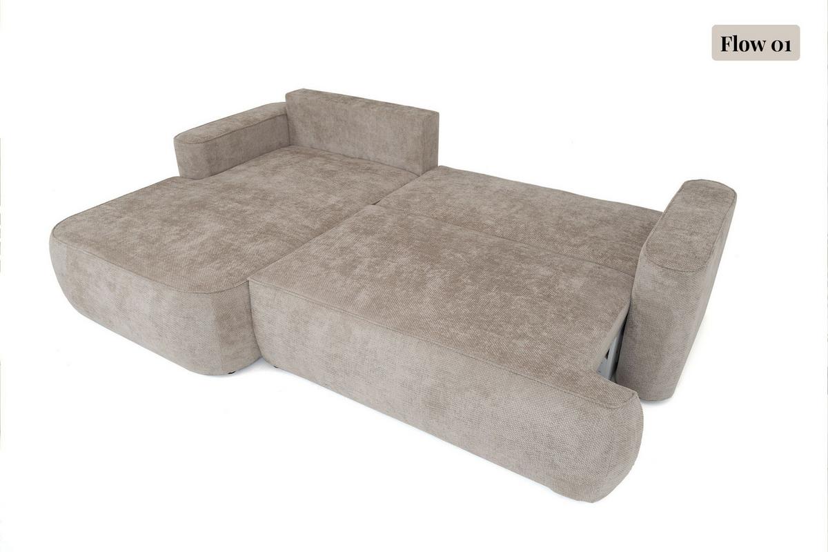 ECKSOFA Marion mit Schlaffunktion & Bettkasten in Chenille Terakotta, Orange, Links 267/154/83 cm - Terracotta/Schwarz, Kunststoff/Textil (267/154cm) - WFL GROUP