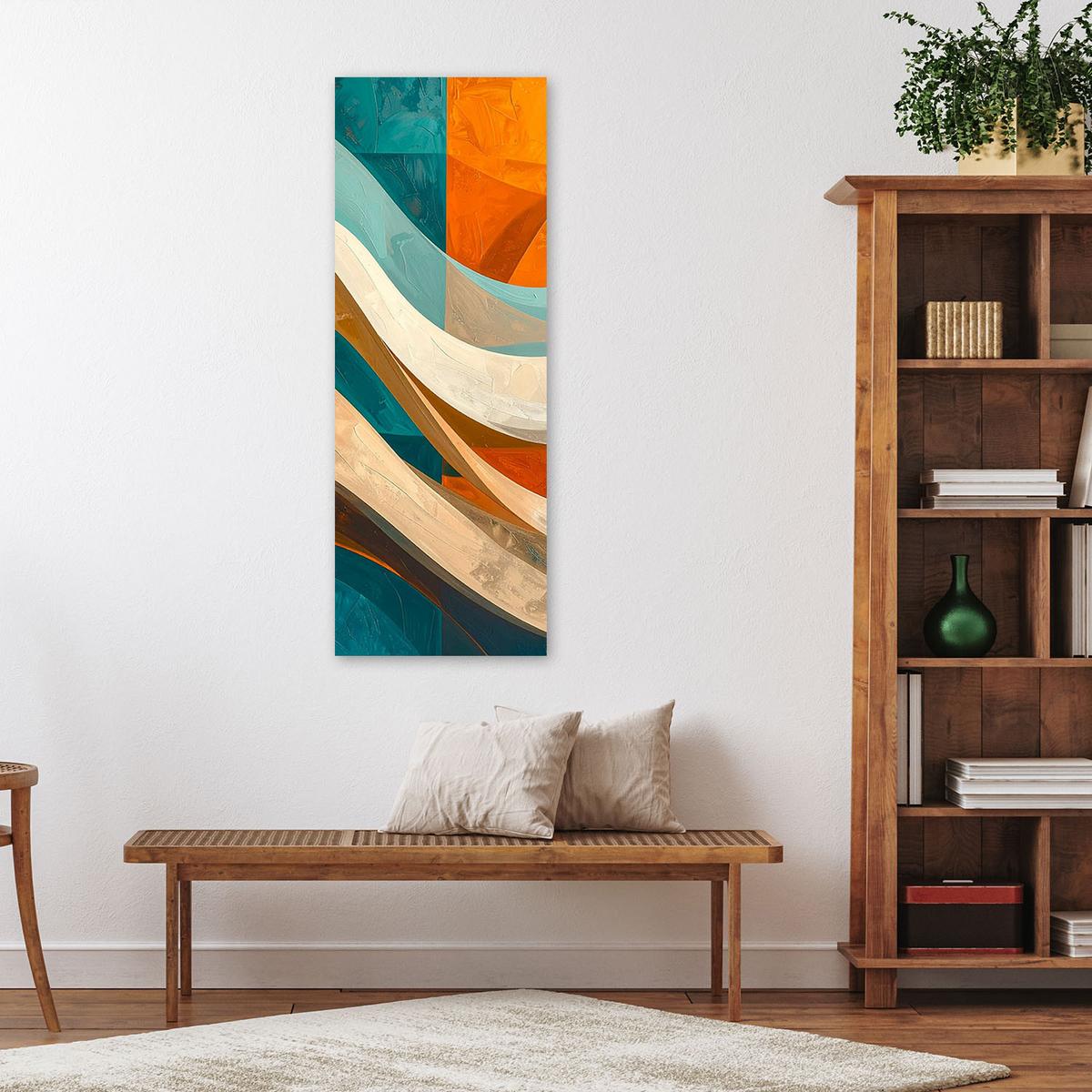 LEINWANDBILD 3D und geometrisch 30x90cm - Multicolor, Textil (30/90cm) - Feeby