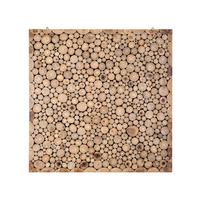 WANDDEKORATION Teakholz heller holzfarbton Twig - Hellbraun, Holz (85/85/6cm) - Beliani