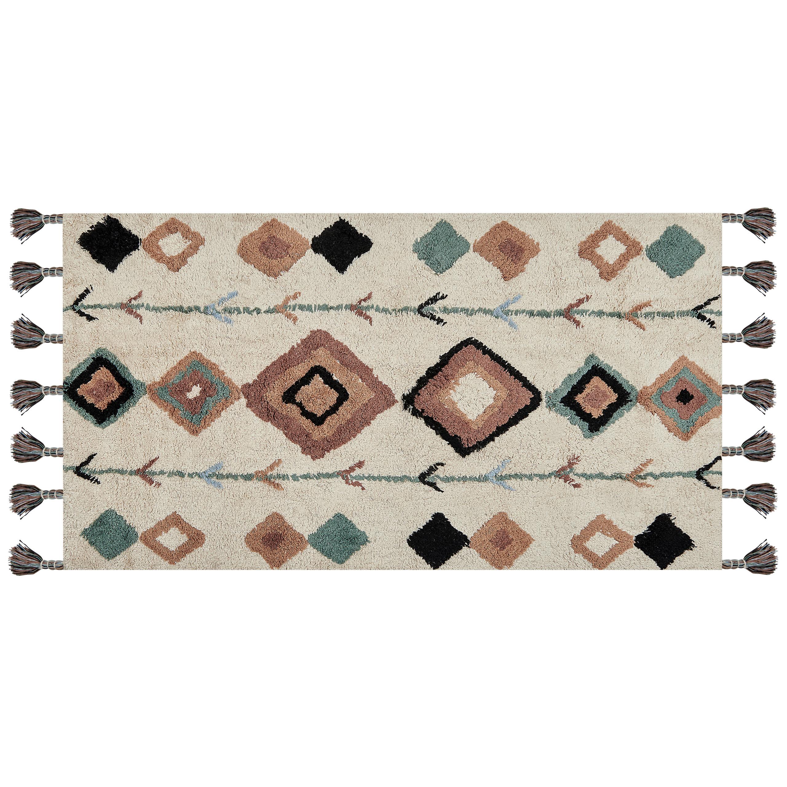 KURZFLOR-TEPPICH Eskisehir 150/80 cm - Multicolor, Textil (80/150cm) - Beliani