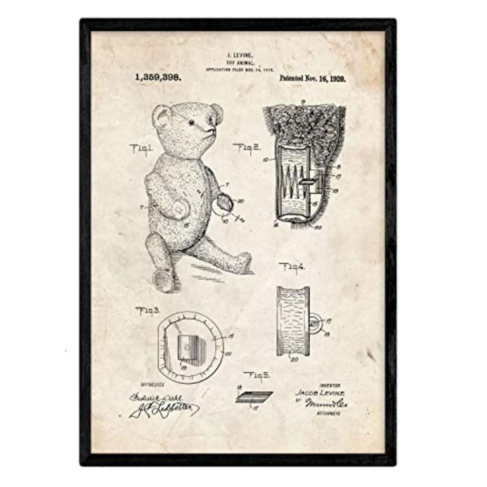 POSTER Teddybär Patent A3 Rahmenlos - Klar, Papier (29.7/5/42cm) - Nacnic