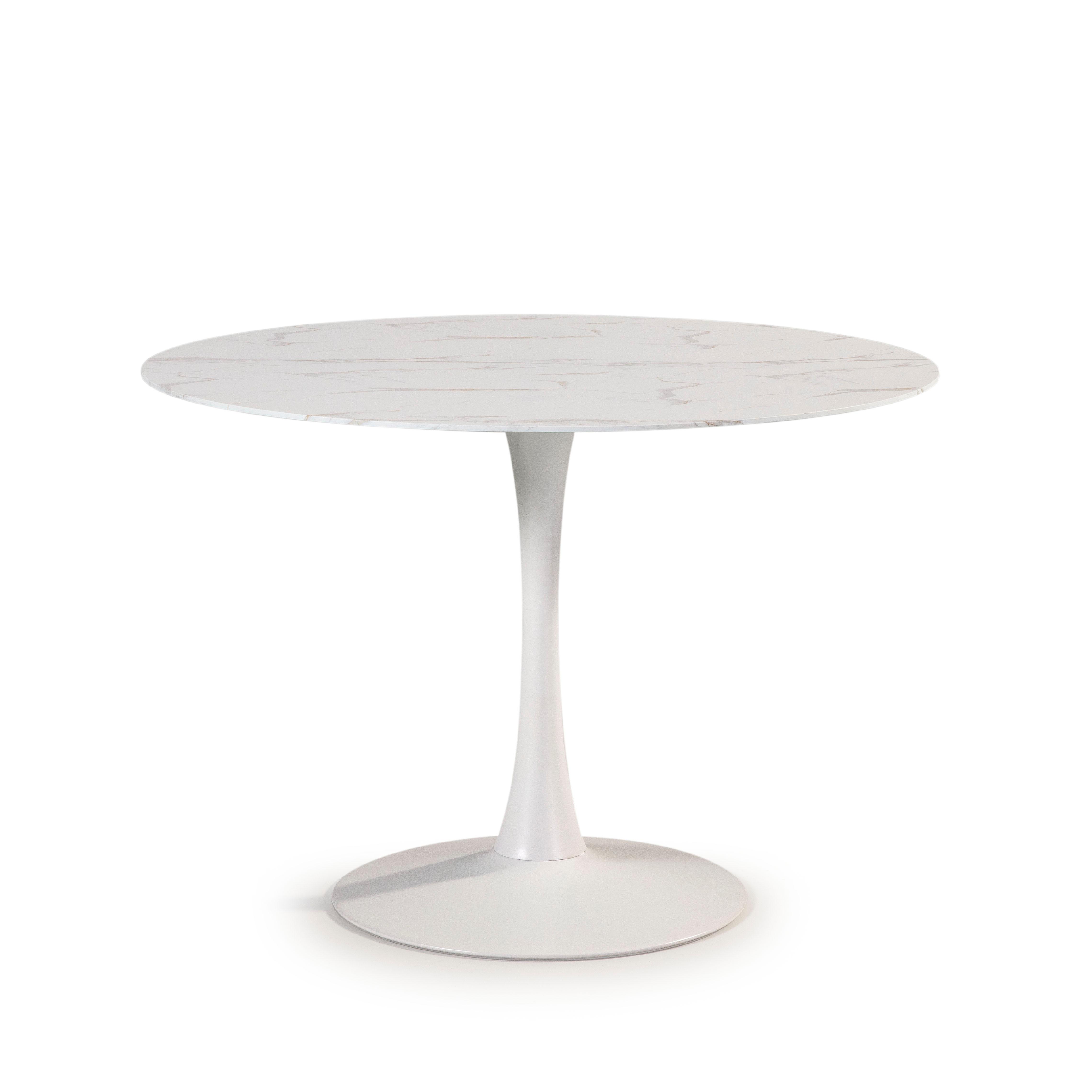 ESSTISCH Ada Weiß 110/110/75 cm - Weiß, Glas (110/110/75cm) - Calicosy