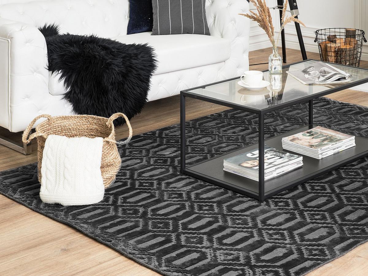 KURZFLOR-TEPPICH Adatepe 200/140 cm - Grau, Naturmaterialien (140/200cm) - Beliani