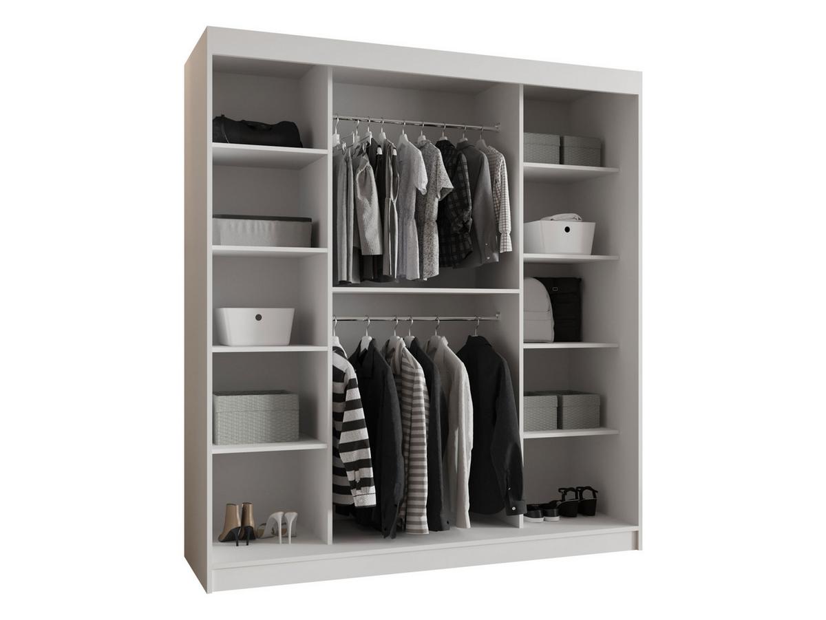 SCHWEBETÜRENSCHRANK Selfie 180 cm - Silberfarben/Nussbaumfarben, Holzwerkstoff/Kunststoff (180/200/62cm) - MIRJAN24