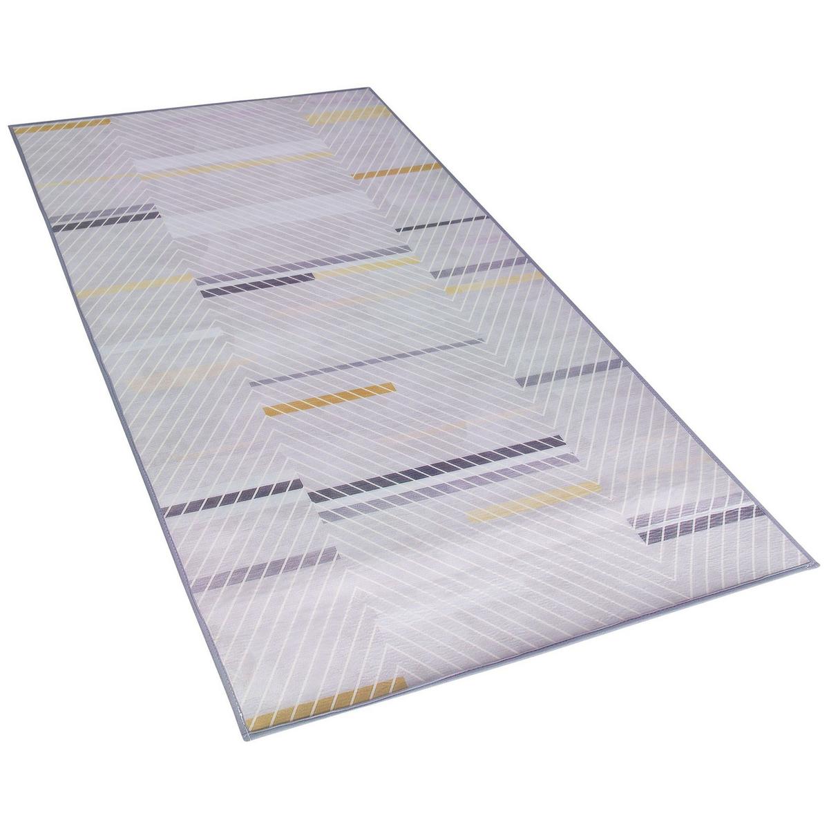 KURZFLOR-TEPPICH Ergenli 150/80 cm - Grau, Kunststoff (80/150cm) - Beliani