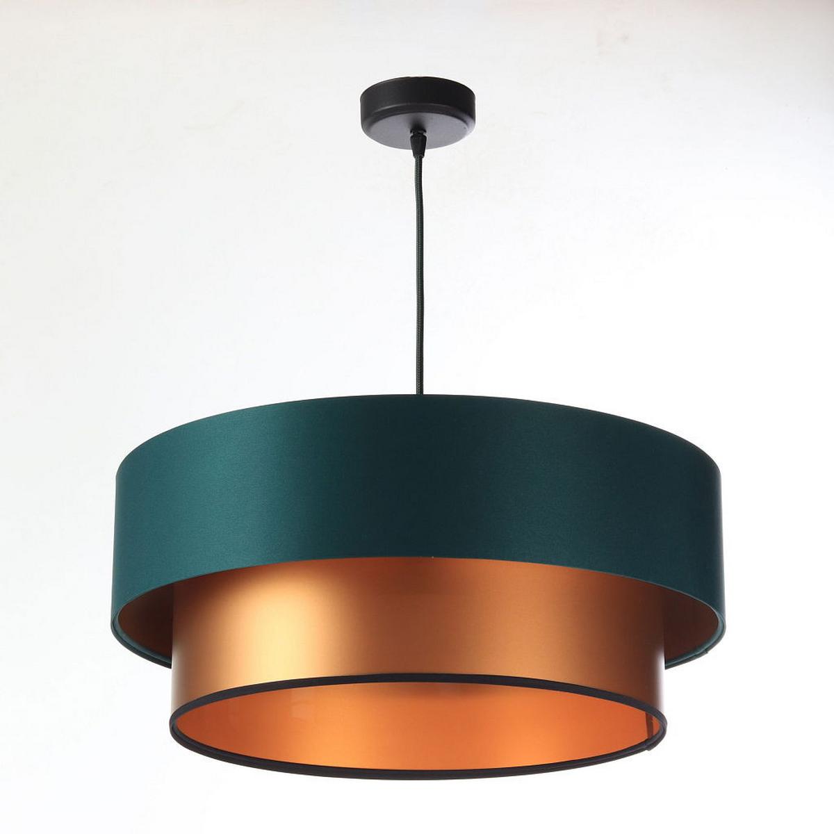 HÄNGELEUCHTE Grün 40/20 cm - Grün/Kupferfarben, Kunststoff (40/1/20cm) - ONZENO