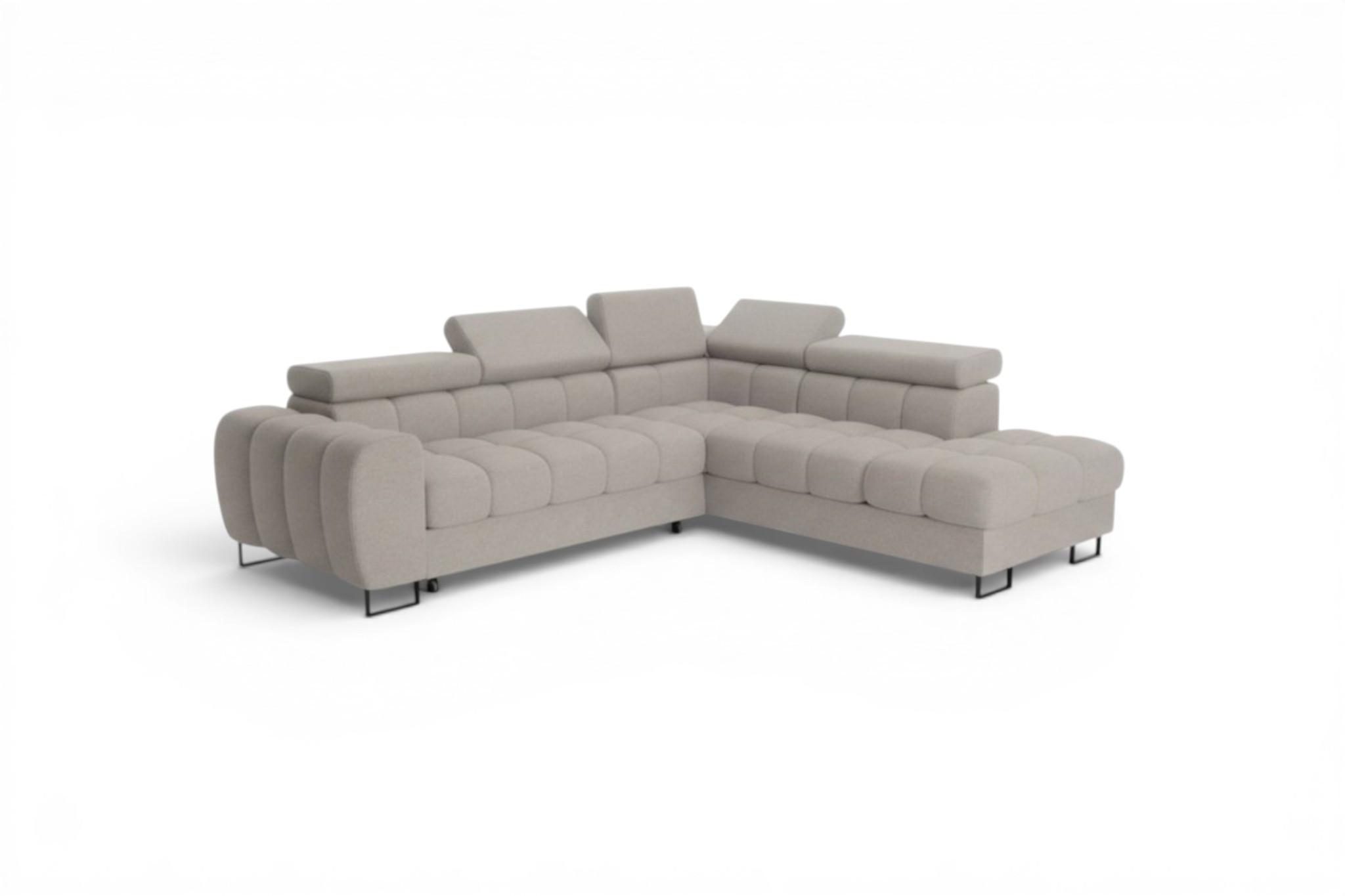 ECKSOFA Bastien Max Mit Schlaffunktion - Beige, Holzwerkstoff/Textil (260/225cm) - Fun Möbel